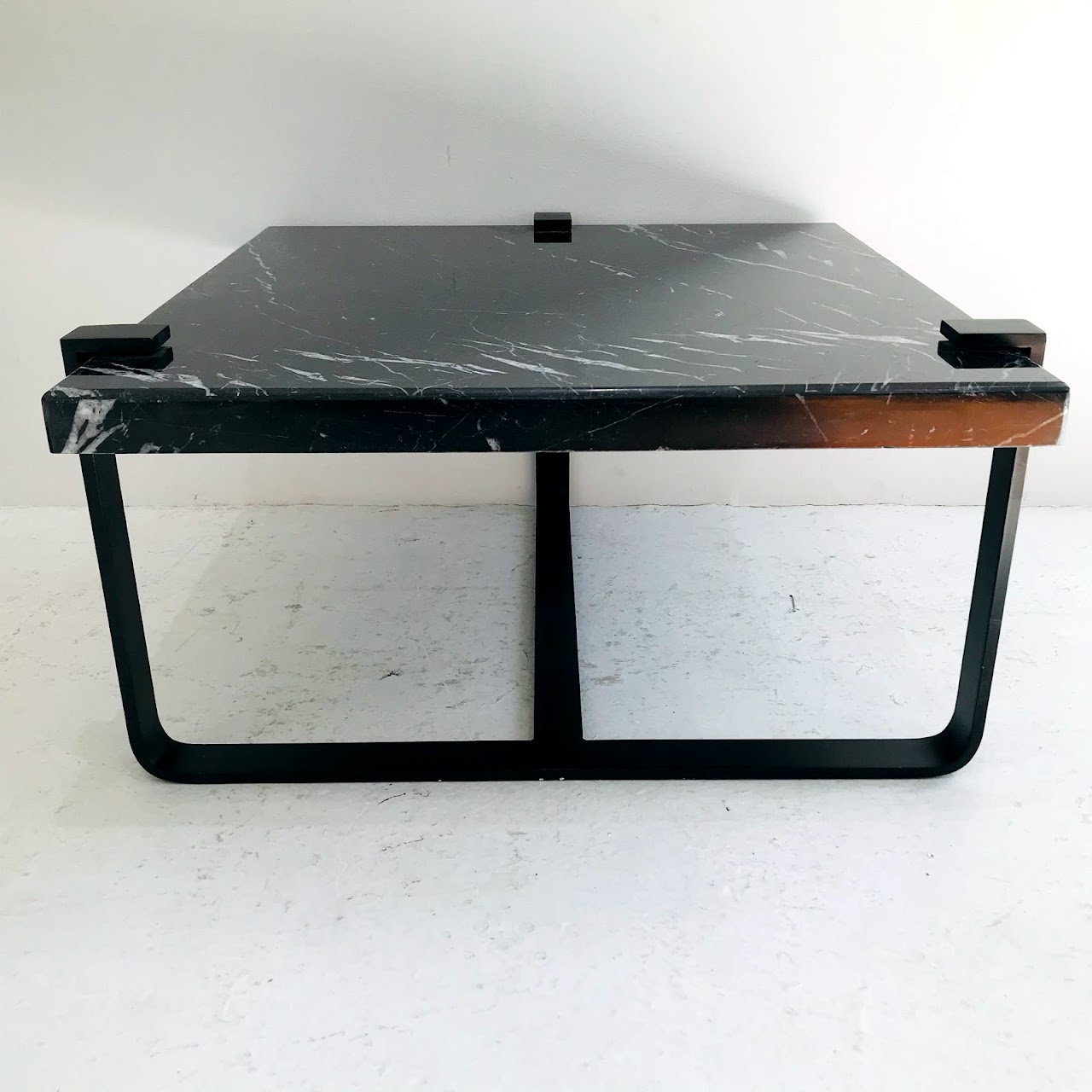 Black Marble Top Side Table #2