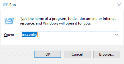 Presione la tecla de Windows + R, luego escriba msconfig y presione Enter para abrir la Configuración del sistema.