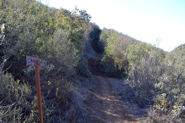 metal sign and trail