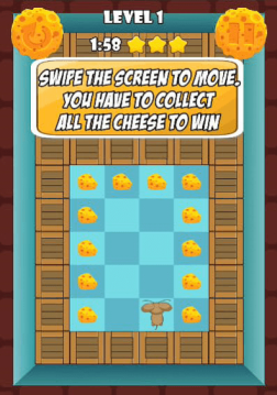 Iphone Webアプリ 一筆書きですべてのチーズを集めるネズミのゲーム Cheese Quest Webstjam