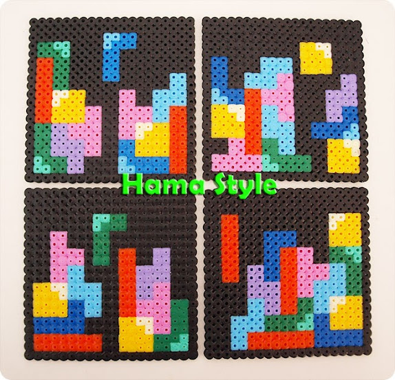 Trabajos Hama Style Posavasos+tetris