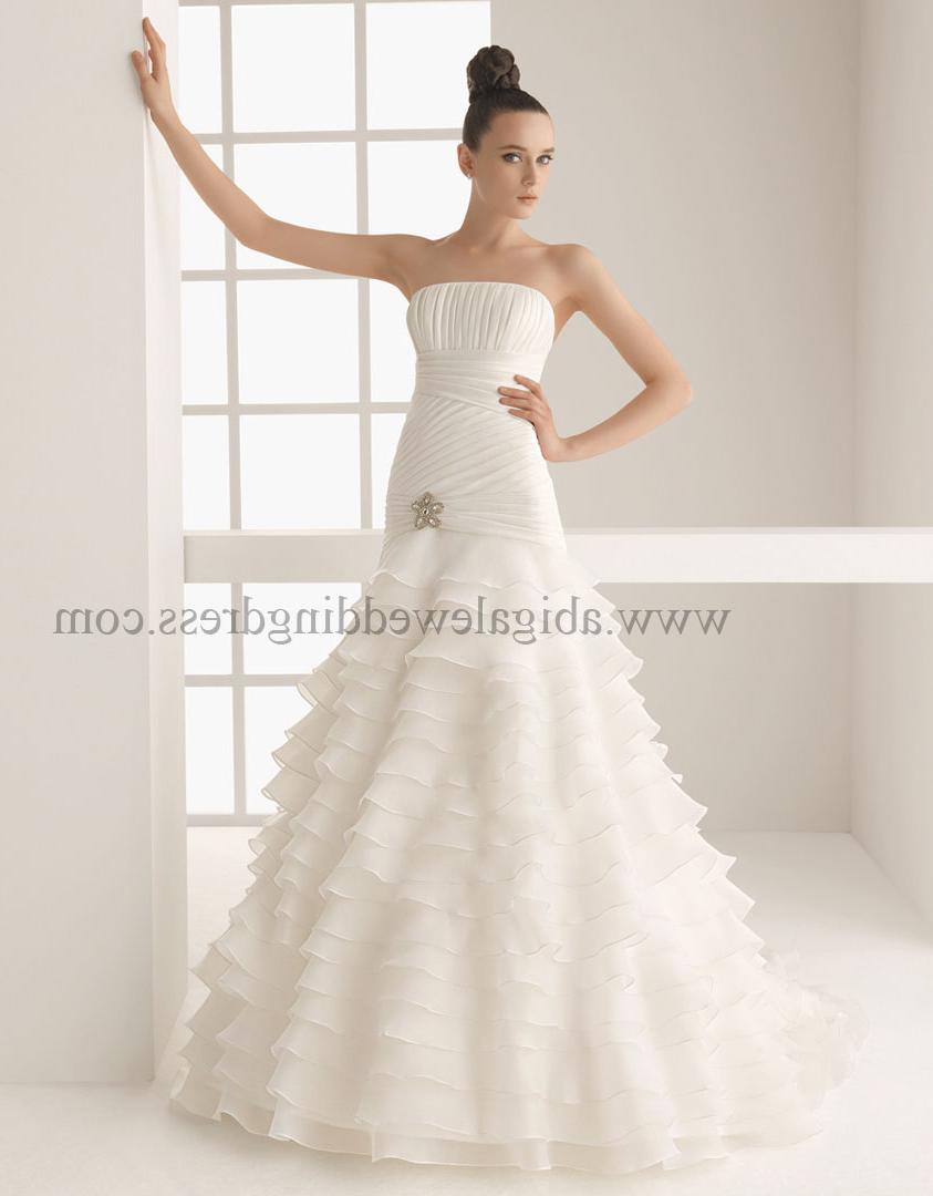 Draped Bodice Tiered Skirt