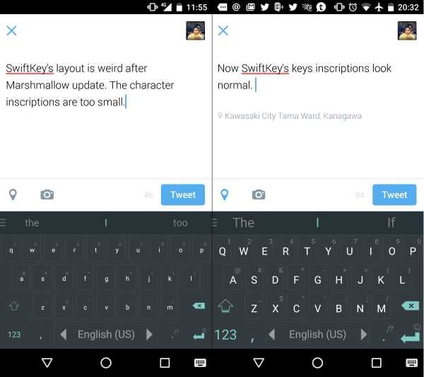 SwiftKey on Marshmallow