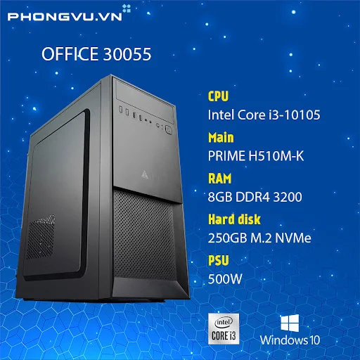 PC PV Home Office 30055 (Intel Core i3-10105/8GB/250GB SSD/Win 10 Home SL)