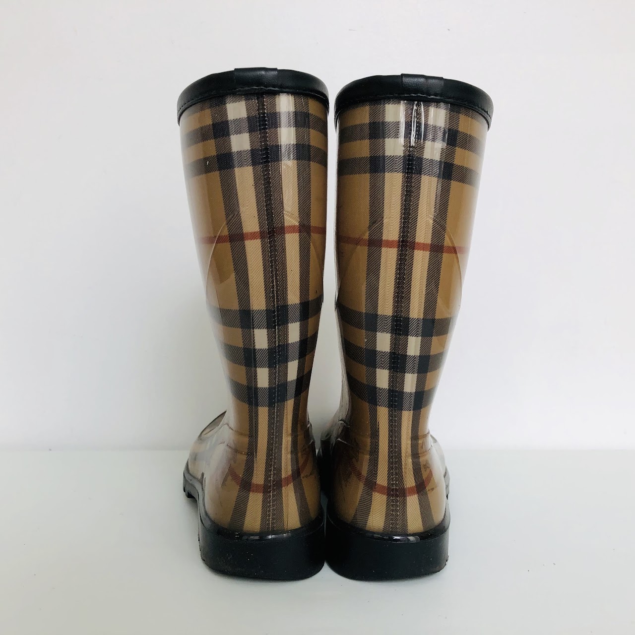 Burberry Logo Plaid Rainboots