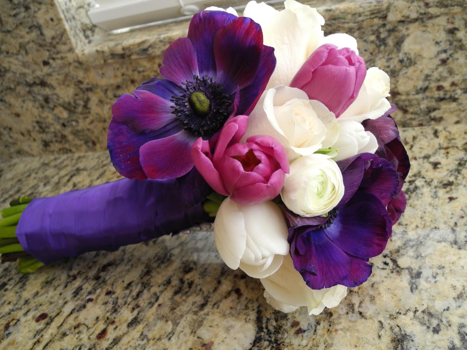 purple and white wedding