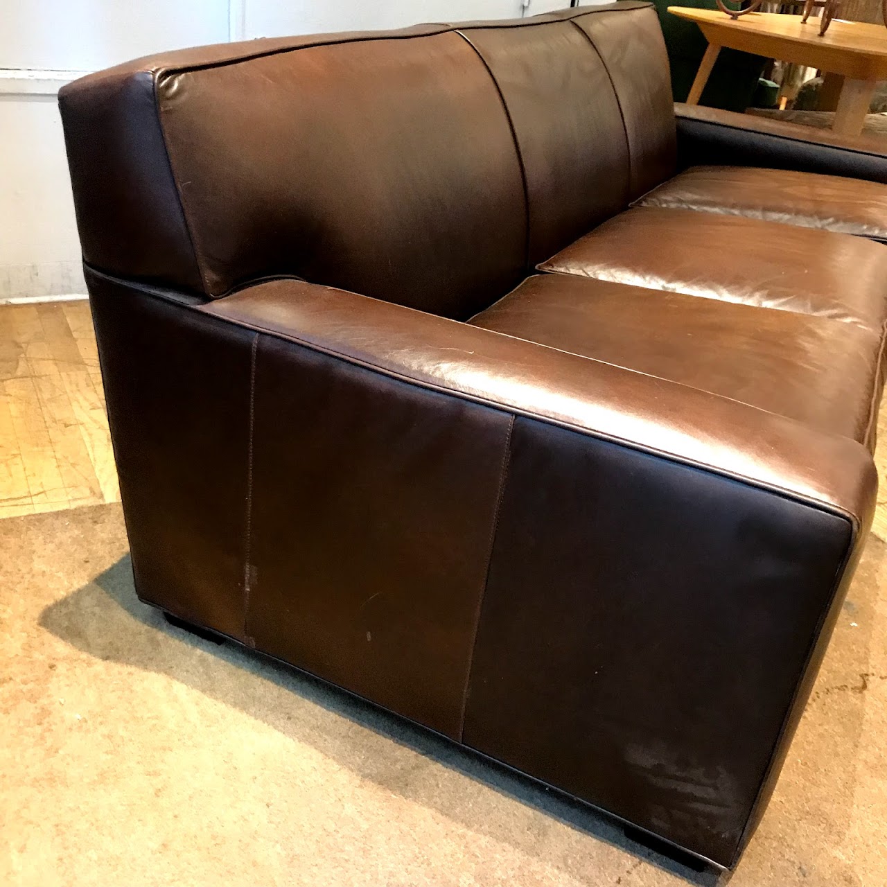 Restoration Hardware Leather Sofa