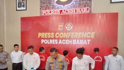 Tiga pelaku dan Penjual Chip High Domino, Di Tangkap Polres Aceh Barat