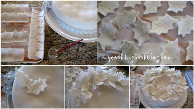 Декорация с листа от фондан Невероятно пухкав Коледен Кейк (Christmas Cake)