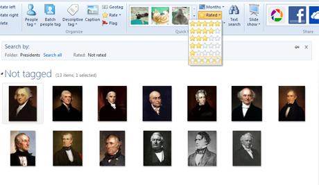 Galería de fotos de Windows, calificar, marcar, fotos, imágenes