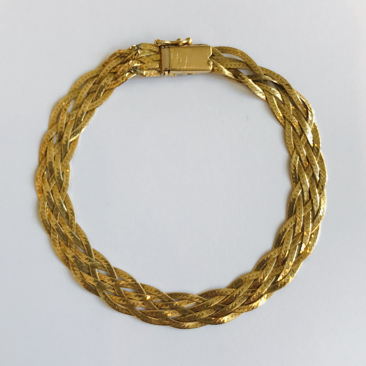 18K Gold Braided Bracelet