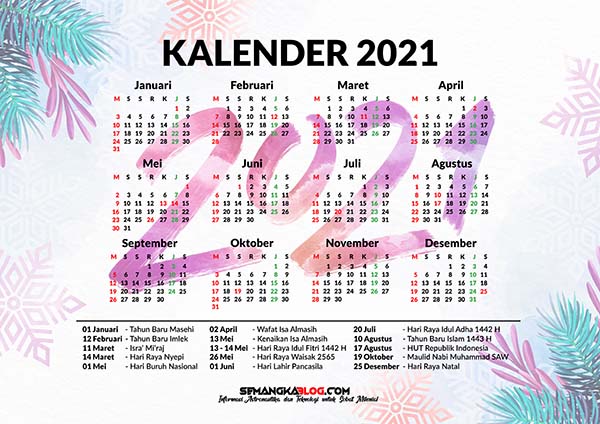 Kalender tema New Year Resolution