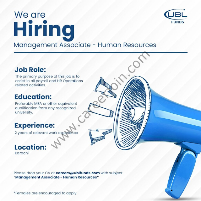 UBL Funds Manager Jobs Management Associate Human Resources: