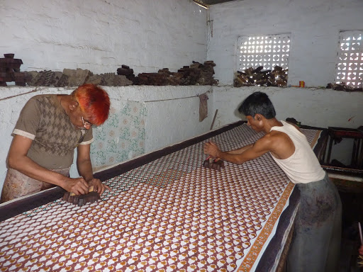 Block printing in Jaipur