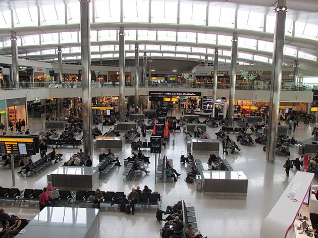 Waiting area at London Heathrow Airport