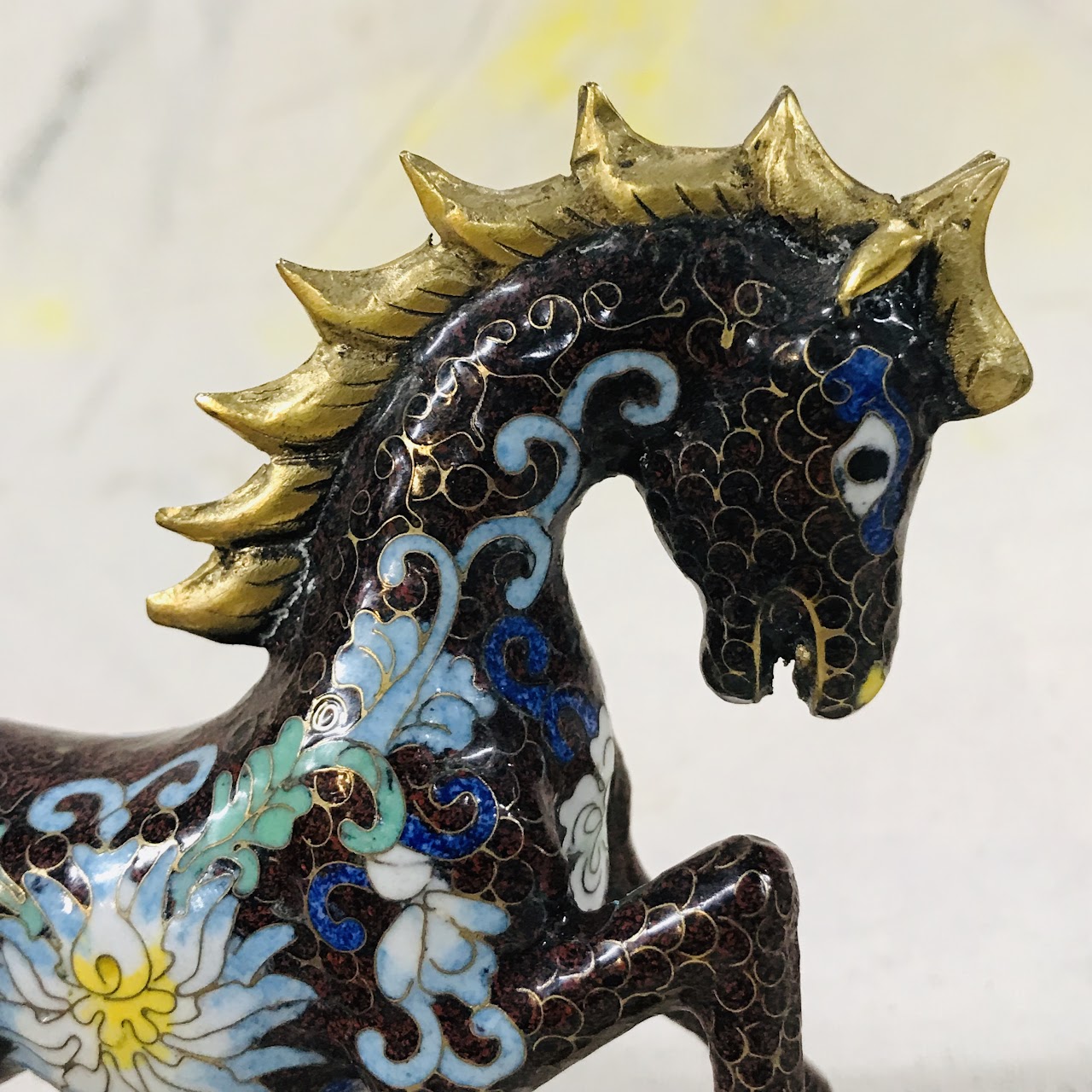 Cloisonne Small Horse Pair #3