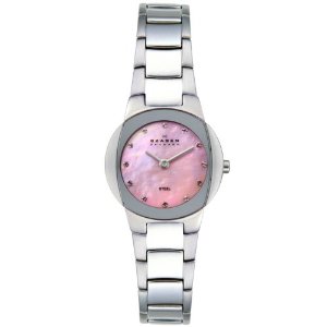  Skagen Women's 589SSXP Crystal Accented Stainless Steel Watch