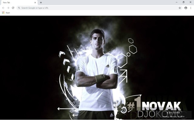 Novak Djokovic New Tab Theme