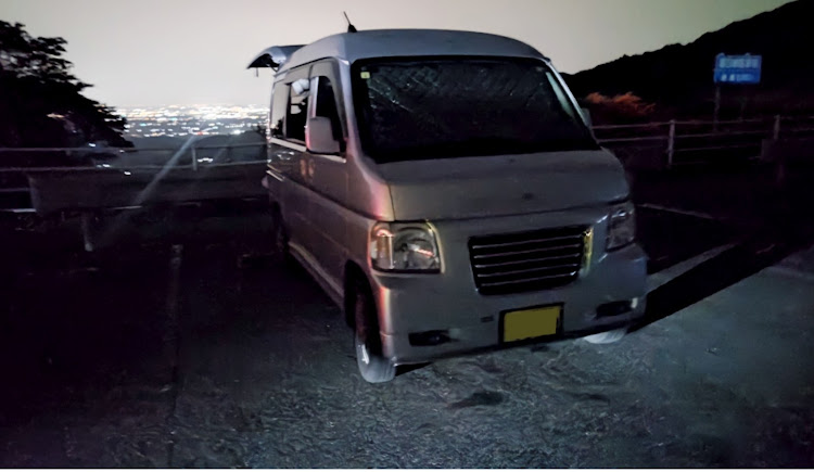 バモスホビオの山と愛車・軽車中泊・車中泊・車中泊夏仕様・筑波山車中泊に関するカスタム事例の投稿画像1枚目