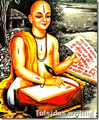 [Tulsidas writing]