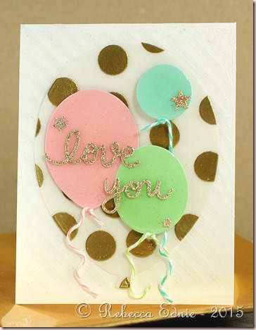 paper sweeties 3 balloon love you