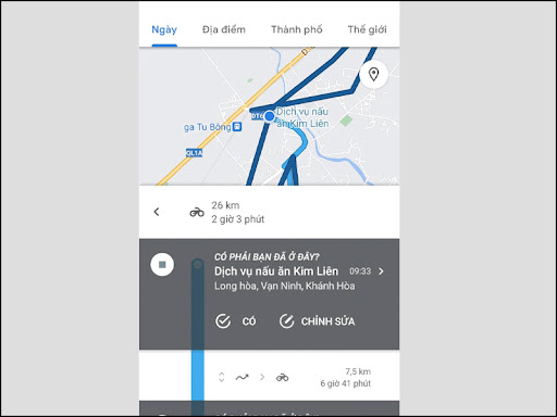 Xem lại lịch trình di chuyển