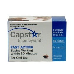  CAPSTAR Blue FAST ACTING for Dogs & Cats 2-25 lbs. (60 Tabs)