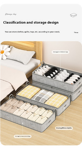 Title 5, Bed Bottom Buggy Bag Storage Foldable Storage B...