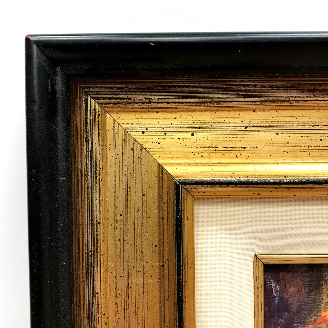 Antoine Bittar Signed 'Downtown Snowfall' Oil Painting