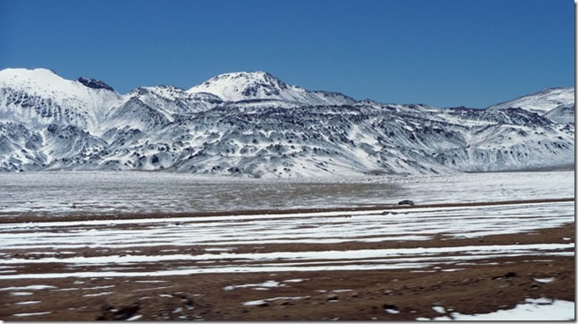 neve a caminho do Salar de Tara