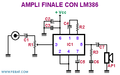 Rilevatore di fulmini con Arduino Amplificatore%2520LM386