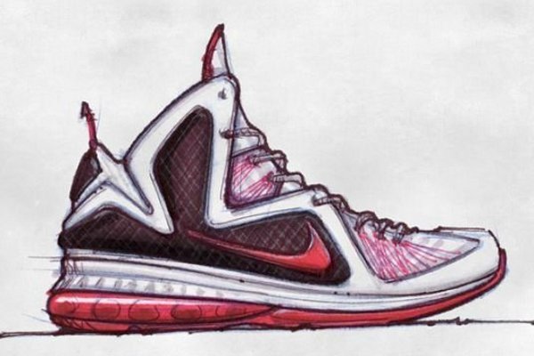 Sneaker Sketch of the Week  Marc Dolces Nike Lil Penny Posite  Sketch  design Sneakers sketch Design sketch