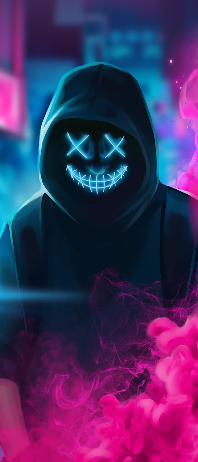 Neon mask wallpaper by TheMune007 - Download on ZEDGE™ | 5782