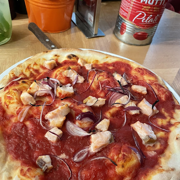 Pizza Salmone ohne Mozzarella