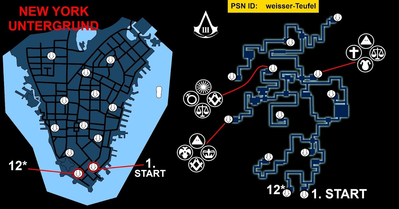 Assassins Creed 3 - New York Tunnel Bug (Spiele, xbox360, Sequenz)