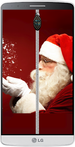 Santa Claus Zipper Lock Screen