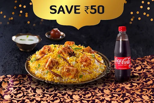 Shahi Veg Biryani & Beverage (Serves 1)