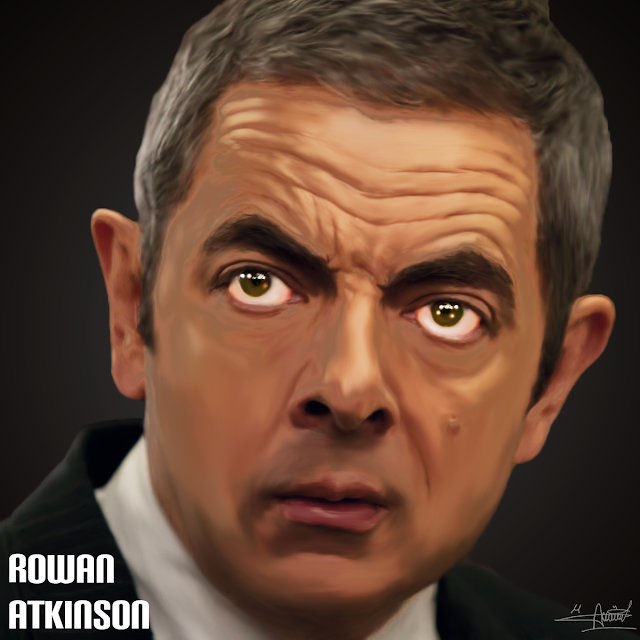 Smudge Painting - Rowan Atkinson - andhikaps - portofolio