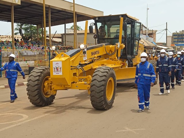 At International Labour Day Celebrations, Mayor Mbigha Felix showcases heavy-duty Equipment