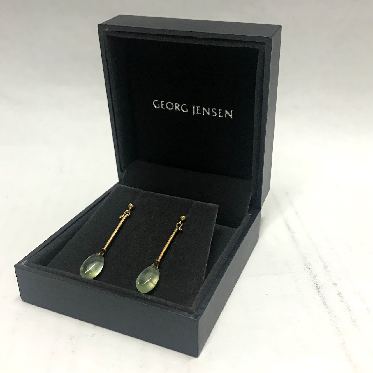 Georg Jensen 18K Gold Dew Drop Earrings