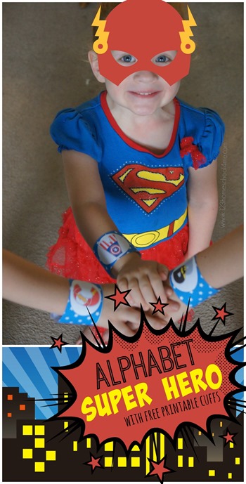 Alphabet Super Hero Kids Activities - super cute free printable letter cuffs perfect for a letter of the week program for toddler, preschool, prek, or kindergarten. Lots of clever ideas to use them too!!! Alphabet Super Hero Kids Activities - super cute free printable letter cuffs perfect for a letter of the week program for toddler, preschool, prek, or kindergarten. Lots of clever ideas to use them too!!!