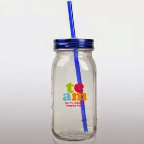  Glass Mason Jar - Education: TEAM