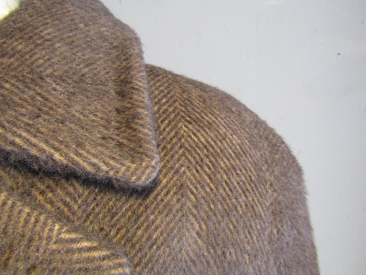 Max Mara Herringbone Wool Coat