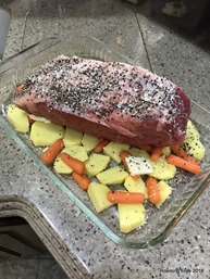 Prime Rib ready to go in the oven