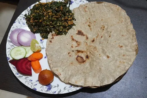 Methi Bhaji And 2 Bajra Bhakri