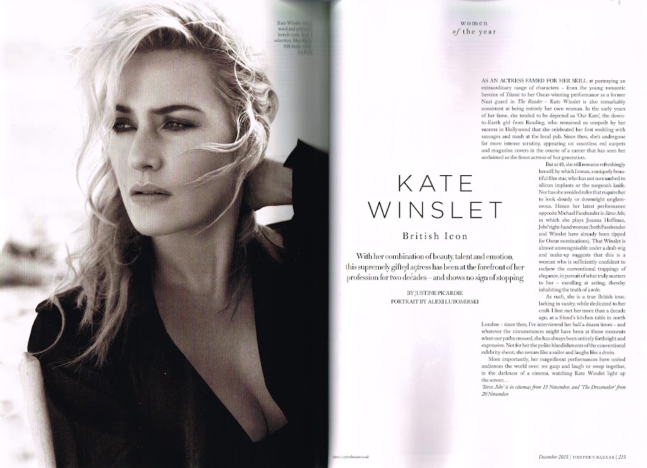 HARPER'S BAZAAR UK Ltd Edition 12/2015 LILY JAMES Kate Winslet LARA ...