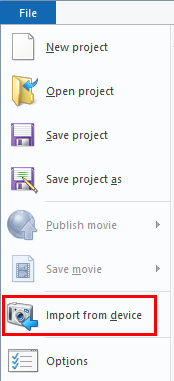 Windows, Movie Maker, importeren, foto's, video's