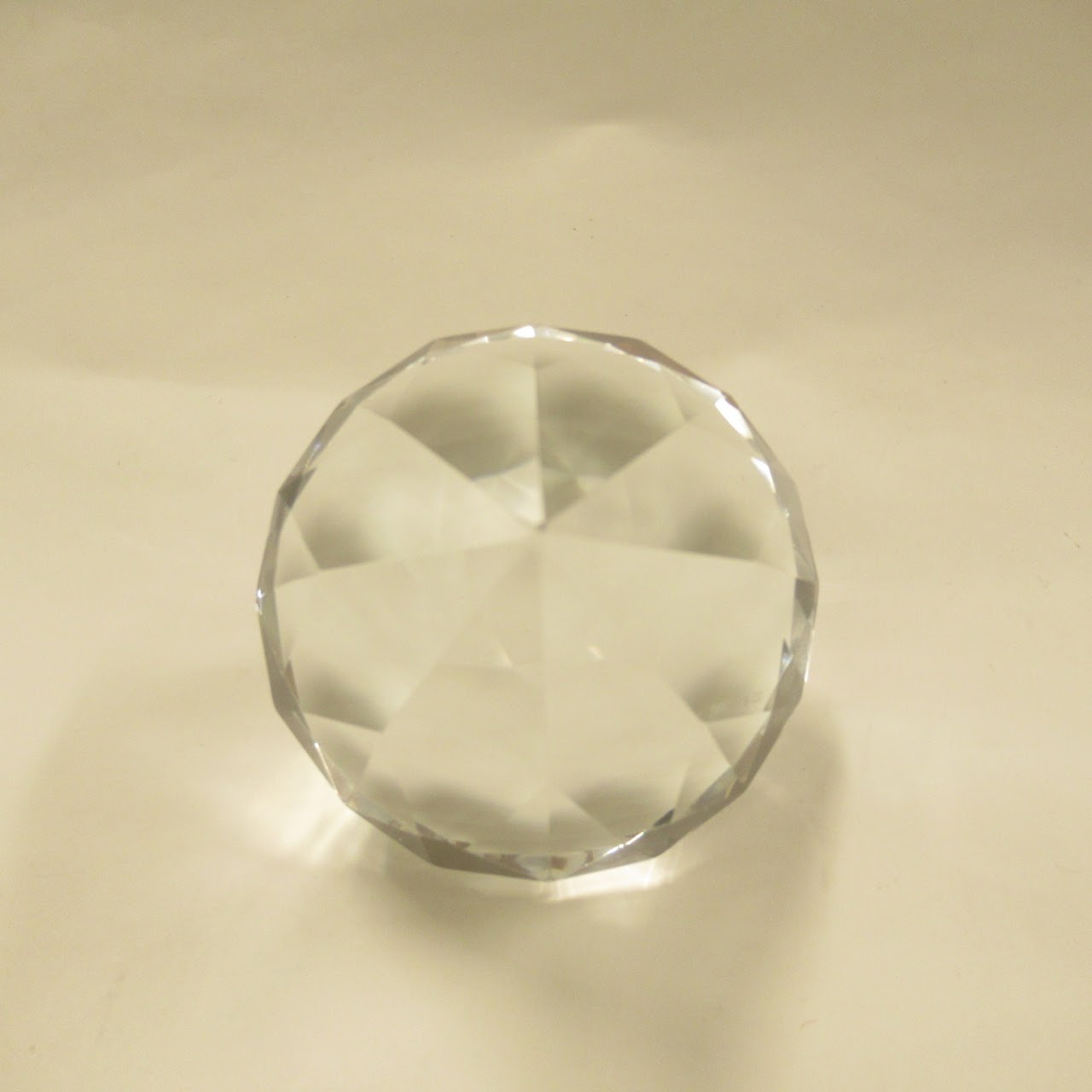 Tiffany & Co. Diamond-Cut Crystal Paperweight