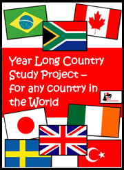 Back to School Tip - Take time now to print and bind together what your students will need for the entire school year, like this year long country study project that works for any country in the world. This helps your save time, sanity and quality teaching practices later. Suggestions from Raki's Rad Resources