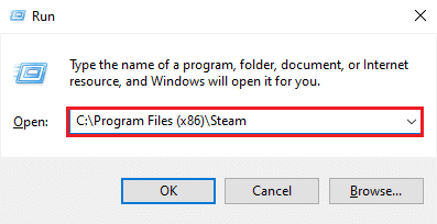 Введите C:Program Files (x86)Steam и нажмите Enter.  Как исправить, что магазин Steam не загружается